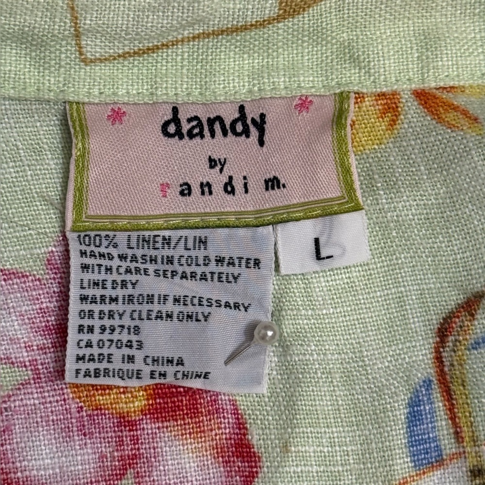 Dandy by Andi M. Linen Tie-Front Vacation Top - Picture 5 of 14